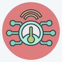 Icon Smart Meter. related to Energy Storage symbol. color mate style. editable vector