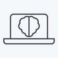 Icon Intelligent Software. related to Energy Storage symbol. line style. editable vector