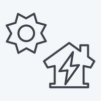 Icon Distributed Generation. related to Energy Storage symbol. line style vector