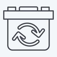 Icon Rechargeable Battery. related to Energy Storage symbol. line style. editable vector