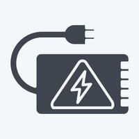 Icon Back Up Power. related to Energy Storage symbol. glyph style. editable vector
