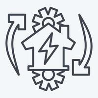Icon Off the Grid. related to Energy Storage symbol. line style. editable vector