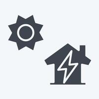 Icon Distributed Generation. related to Energy Storage symbol. glyph style vector