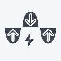 Icon Energy Demand Management. related to Energy Storage symbol. glyph style vector