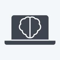 Icon Intelligent Software. related to Energy Storage symbol. glyph style. editable vector