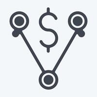 Icon Off Peak Pricing. related to Energy Storage symbol. glyph style. editable vector