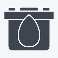 Icon Salt Water Battery. related to Energy Storage symbol. glyph style. editable vector