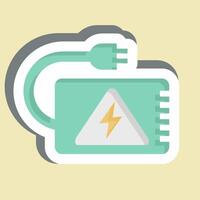 Sticker Back Up Power. related to Energy Storage symbol. editable vector