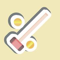Sticker Mallets And Ball. related to Equestrian Sport symbol. editable vector