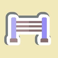 Sticker Horse Jump. related to Equestrian Sport symbol. design editable vector