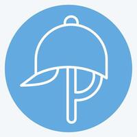 Icon Helmat. related to Equestrian Sport symbol. blue eyes style. design editable vector