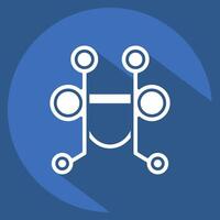 Icon Pelham Bit. related to Equestrian Sport symbol. long shadow style. design editable vector