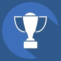 Icon Trophy. related to Equestrian Sport symbol. long shadow style. design editable vector