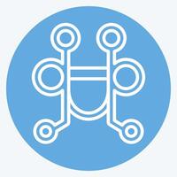 Icon Pelham Bit. related to Equestrian Sport symbol. blue eyes style. design editable vector