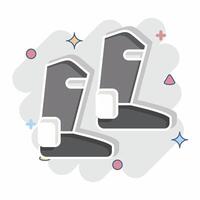 Icon Boot. related to Equestrian Sport symbol. comic style. design editable vector