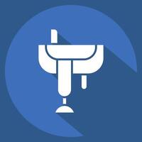 Icon Saddle. related to Equestrian Sport symbol. long shadow style. design editable vector