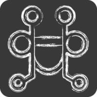Icon Pelham Bit. related to Equestrian Sport symbol. chalk Style. design editable vector