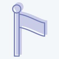 Icon Flag. related to Equestrian Sport symbol. two tone style. design editable vector