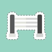 Sticker line cut Horse Jump. related to Equestrian Sport symbol. design editable vector