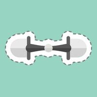 Sticker line cut Snaffle. related to Equestrian Sport symbol. design editable vector