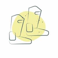 Icon Boot. related to Equestrian Sport symbol. Color Spot Style. design editable vector