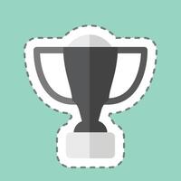 Sticker line cut Trophy. related to Equestrian Sport symbol. design editable vector