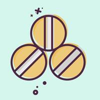 Icon Balls. related to Equestrian Sport symbol. MBE style. design editable vector