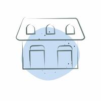 Icon Stable. related to Equestrian Sport symbol. Color Spot Style. design editable vector