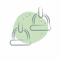 Icon Strups. related to Equestrian Sport symbol. Color Spot Style. design editable vector