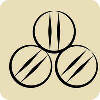 Icon Balls. related to Equestrian Sport symbol. hand drawn style. design editable vector