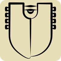 Icon Lathers Chaps. related to Equestrian Sport symbol. hand drawn style. design editable vector