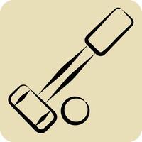 Icon Polo. related to Equestrian Sport symbol. hand drawn style. design editable vector