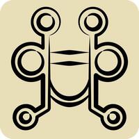 Icon Pelham Bit. related to Equestrian Sport symbol. hand drawn style. design editable vector