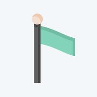Icon Flag. related to Equestrian Sport symbol. flat style. design editable vector