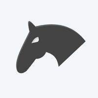 Icon Horse. related to Equestrian Sport symbol. flat style. design editable vector