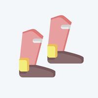 Icon Boot. related to Equestrian Sport symbol. flat style. design editable vector