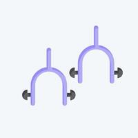 Icon Spurs. related to Equestrian Sport symbol. flat style. design editable vector