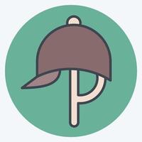 Icon Helmat. related to Equestrian Sport symbol. color mate style. design editable vector