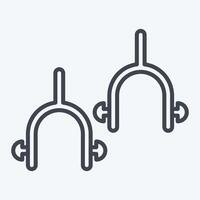 Icon Spurs. related to Equestrian Sport symbol. line style. design editable vector