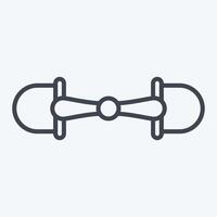 Icon Snaffle. related to Equestrian Sport symbol. line style. design editable vector