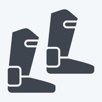 Icon Boot. related to Equestrian Sport symbol. glyph style. design editable vector