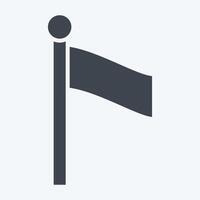 Icon Flag. related to Equestrian Sport symbol. glyph style. design editable vector