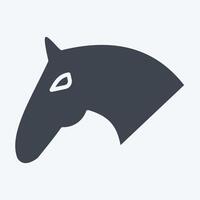 Icon Horse. related to Equestrian Sport symbol. glyph style. design editable vector