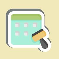 Sticker Election Dates. related to Electiont symbol. simple design editable vector