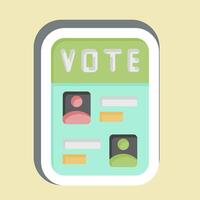 Sticker Ballot Paper. related to Electiont symbol. simple design editable vector