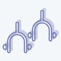 Icon Spurs. related to Equestrian Sport symbol. two tone style. design editable vector
