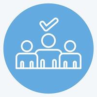 Icon Coattaile Effect. related to Electiont symbol. blue eyes style. simple design editable vector