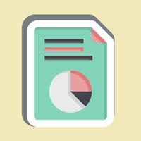 Sticker Vote Statistics. related to Electiont symbol. simple design editable vector