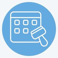Icon Election Dates. related to Electiont symbol. blue eyes style. simple design editable vector