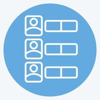 Icon Vote Counting. related to Electiont symbol. blue eyes style. simple design editable vector